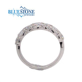 18K White Gold Fashion/Wedding Band w/ Fancy Cut Diamonds at 1.04 Carats(Size 6.5)